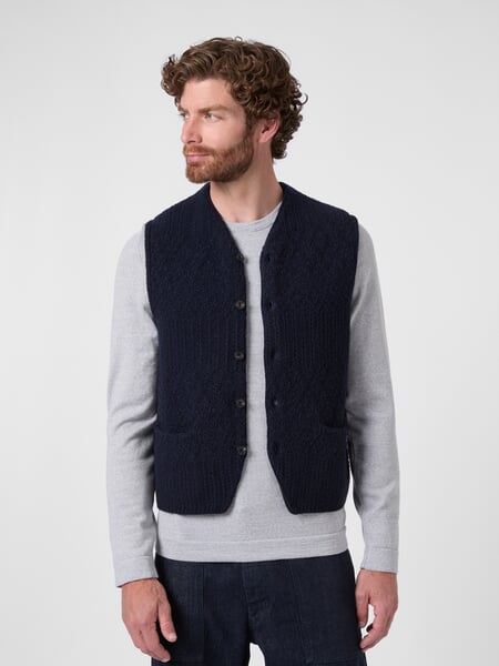 Men's Knit Vest Dark blue