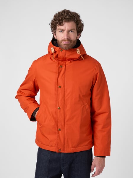 Herrenjacke Baumwolle Orange, Tragebild