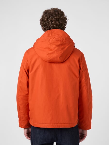 Herrenjacke Baumwolle Orange, Tragebild