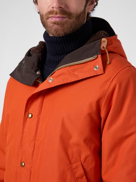 Herrenjacke Baumwolle Orange, Detailsicht