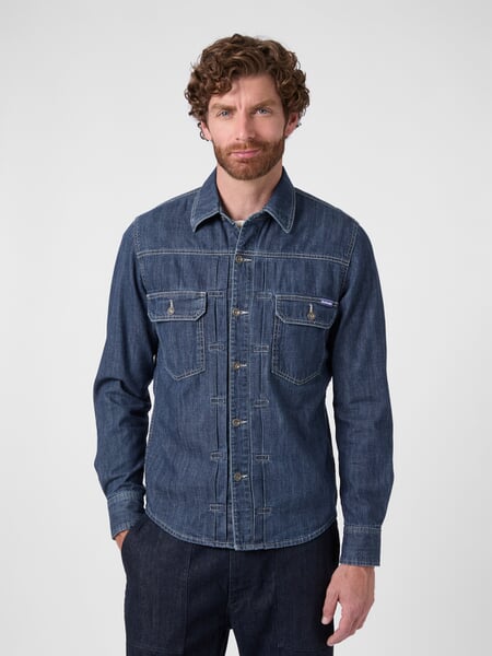 Overshirt da uomo Denim, Tragebild