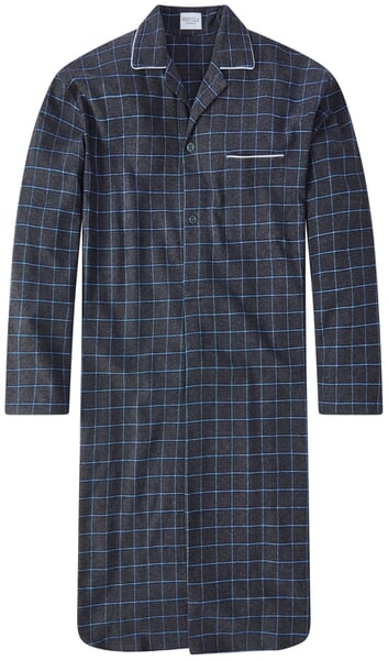 Men nightgown flannel Mixed Gray