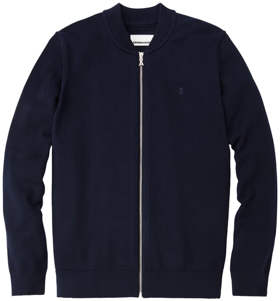 Chaleco de punto para hombre con cremallera Azul marino