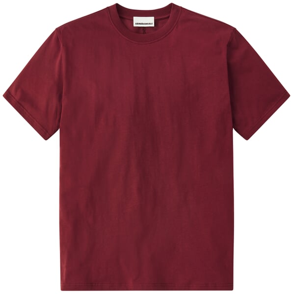Herren-T-Shirt Baumwolle Dunkelrot