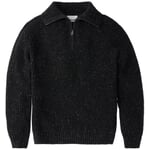 Jersey de hombre de algodón y lana Negro