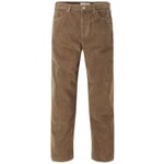 Pantaloni da uomo in velluto a coste Cognac