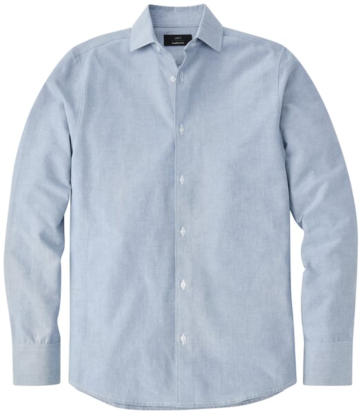 Herrenhemd Chambray Hellblau