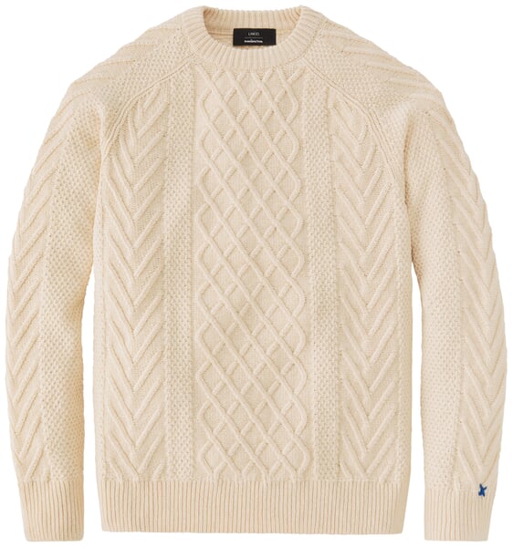 Men’s Cable-Knit Sweater Natural