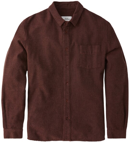 Herren-Flanellhemd Rostrot