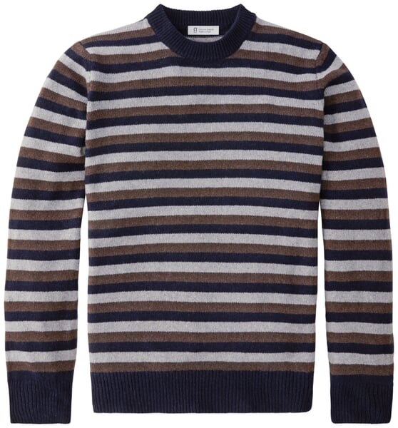 Men’s Cashmere-Wool Sweater Brown-Blue