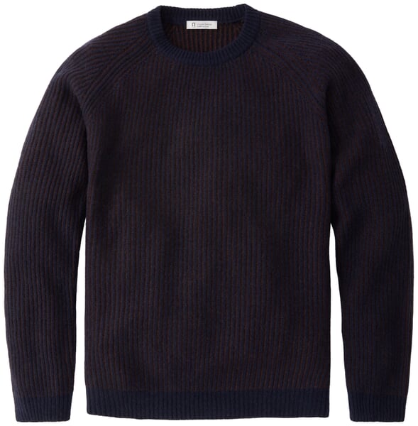 Herenpullover van kasjmierwol Blauw-bruin