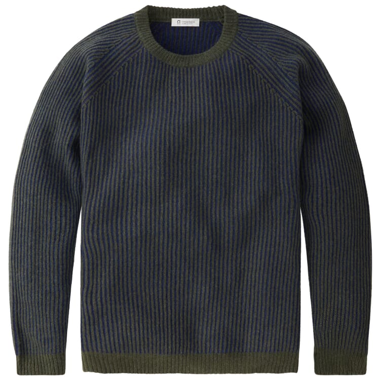 Jersey de hombre de lana de cachemira, Verde-azul