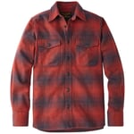 Chemise en flanelle pour homme 1943 à carreaux Rouge