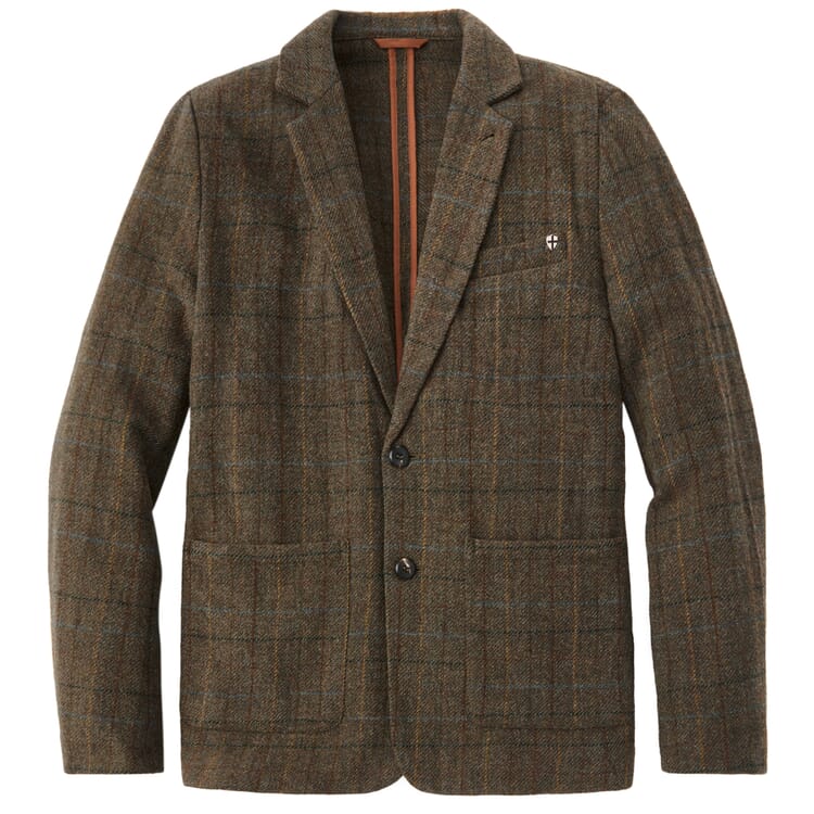 Veste pour homme en laine à carreaux