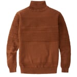 Pull à col roulé en laine pour homme Brun rouille
