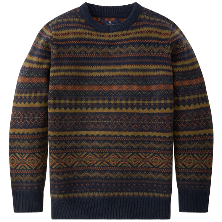 Jersey de lana estampado para hombre, Multicolor