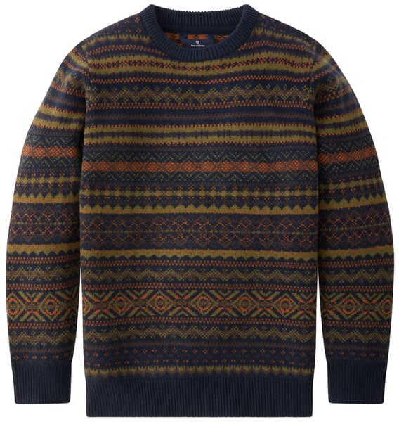 Maglione da uomo in lana a fantasia Multicolore