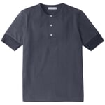 Henley-shirt voor heren 2M07 Blauwgrijs