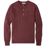 Herren-Henley-Langarmshirt 2M06 Weinrot