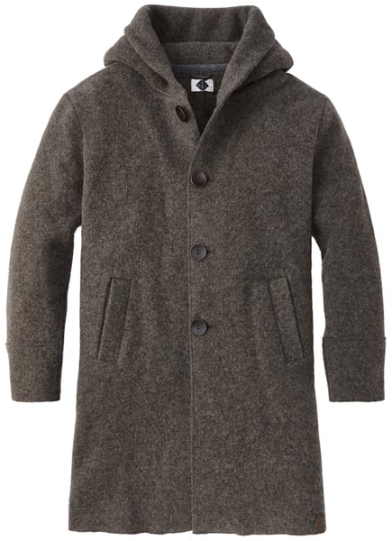 Herren-Kurzmantel Wollwalk Braun