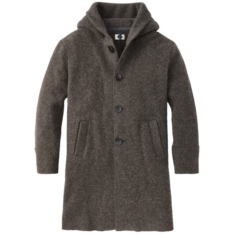 Herren-Kurzmantel Wollwalk, Braun