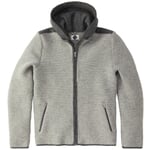 Chaleco de punto con capucha para hombre Gris