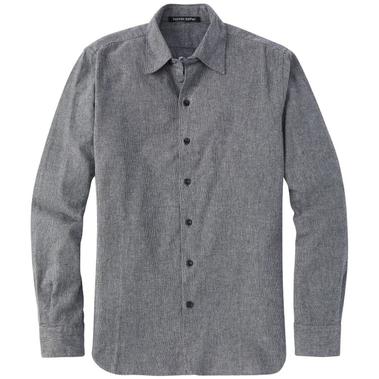 Camisa de franela para hombre, Gris jaspeado