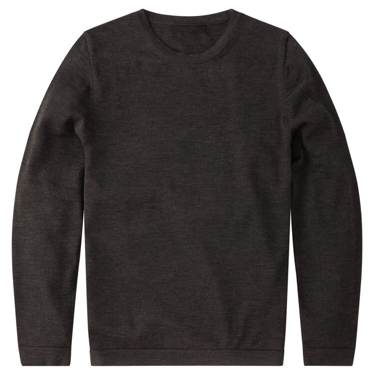 Pull à col rond pour homme, Anthracite