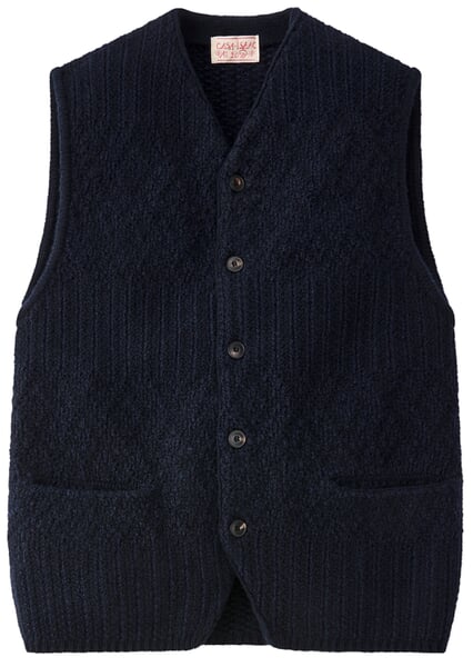 Herren-Strickweste Dunkelblau