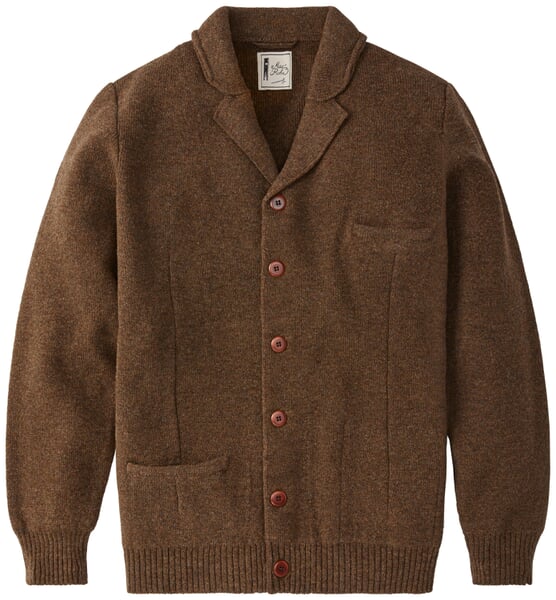 Herren-Strickjacke Hellbraun