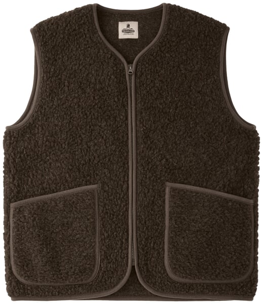Herren-Wollweste mit Reißverschluss Khaki