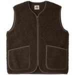 Wollen herenvest met ritssluiting Khaki