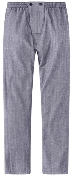 Herren-Flanellpyjama Fischgrat Blau