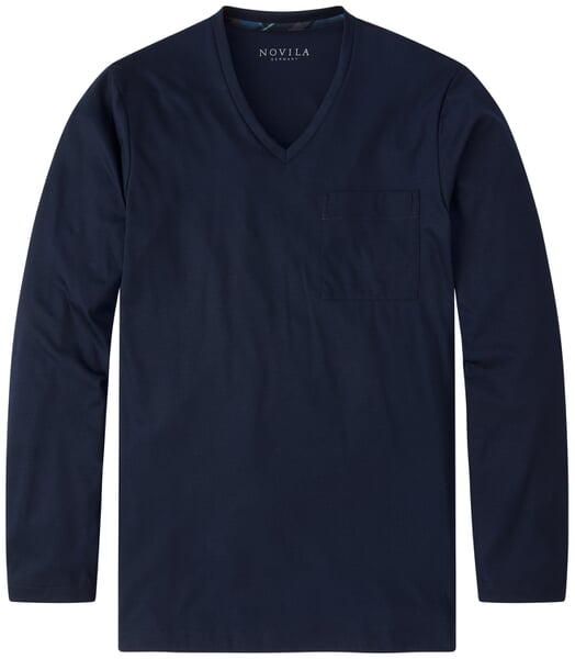 Herrenpyjama Blau-Mehrfarbig
