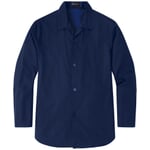 Herrenpyjama Baumwollsatin Blau