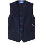 Gilet pour homme Côtelé Bleu