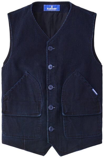 Men's Côtelé Vest Blue