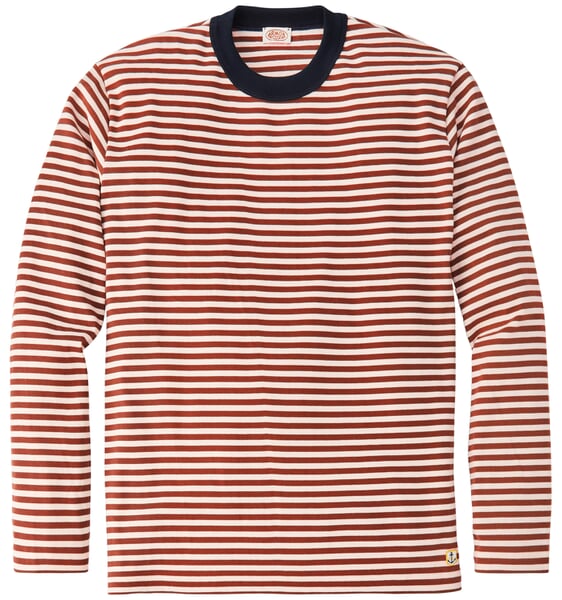 Maglietta a righe da uomo Bianco sporco-rosso