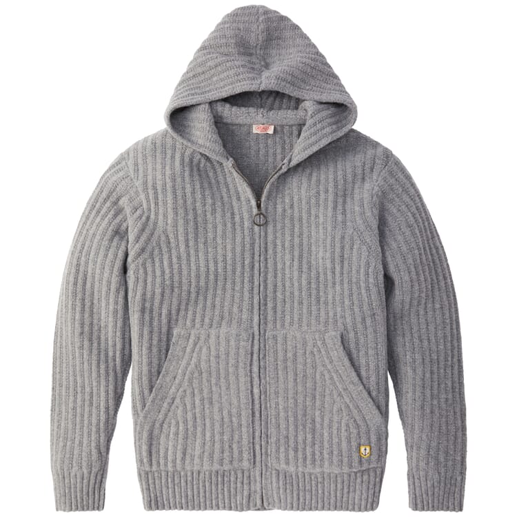 Herren-Strickjacke, Graumelange