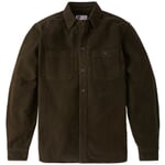 Camicia da uomo in moleskin Marrone-oliva