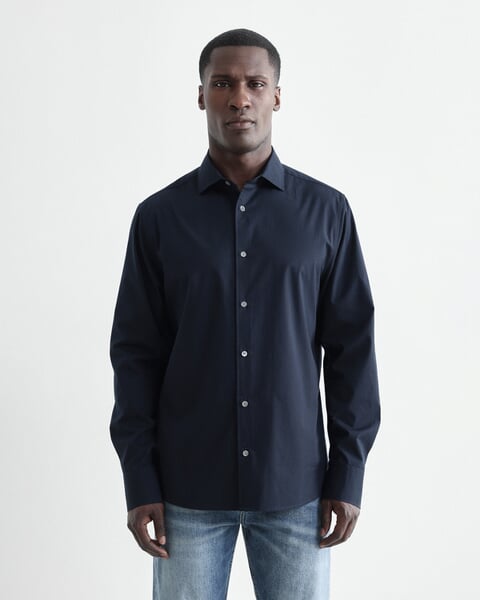 Herrenhemd Popeline Navy, Fertigungssprozess