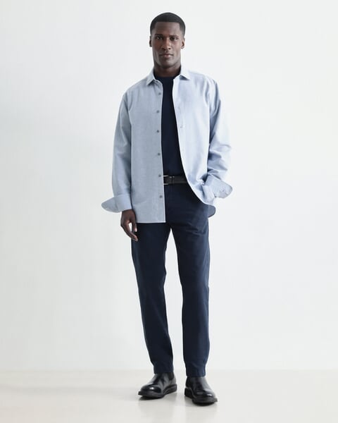 Herrenhemd Chambray Hellblau, Fertigungssprozess