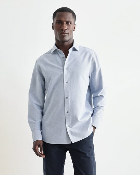 Herrenhemd Chambray Hellblau, Fertigungssprozess
