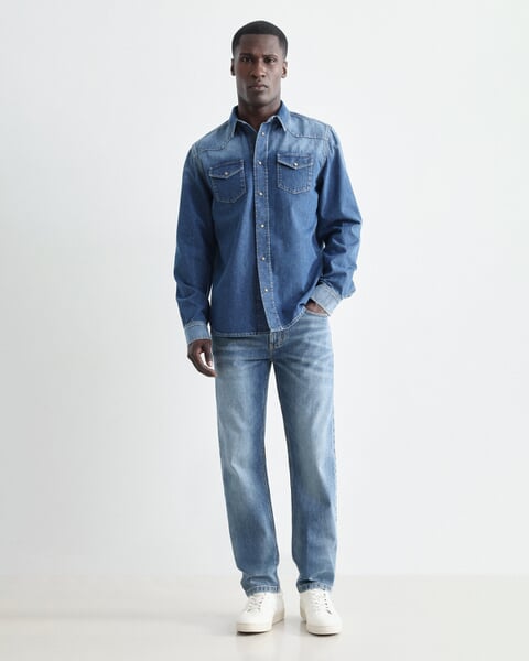 Herren-Jeanshemd Denim, Fertigungssprozess