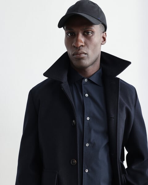 Casquette de baseball pour homme Noir, procédé de fabrication