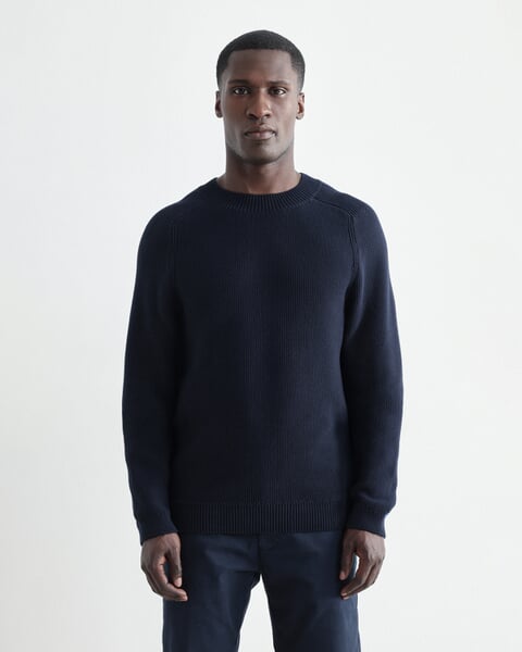 Men's Cotton Sweaters Navy, manufacturing process