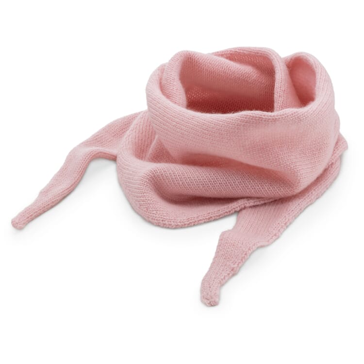 Sciarpa lavorata a maglia in lana, rosa