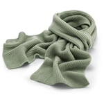 Strikket tørklæde i merino og kashmir Lysegrøn