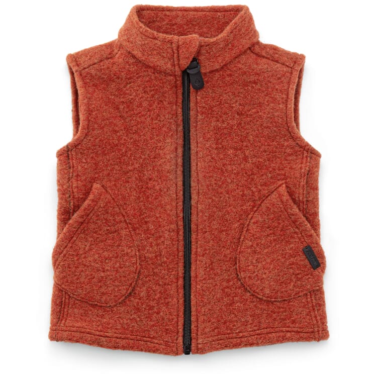 Chaleco infantil de lana cardada, Rooibos