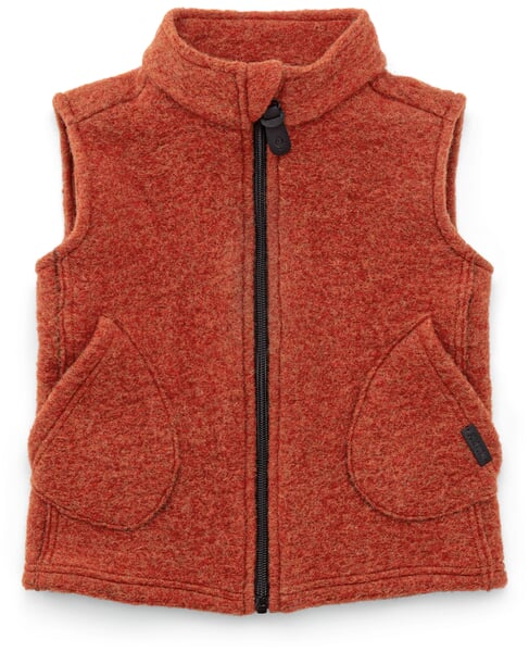 Kinder-Weste Wollwalk Rooibos